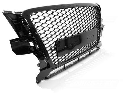 Sport Kühlergrill für AUDI Q5 8R 2008-2012 schwarz Glanz mit PDC Halterung