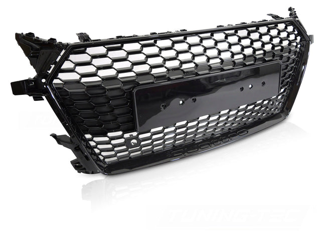 Sport Kühlergrill für Audi TT 8S 2014-2018, Glanz Schwarz Frontgrill mit PDC-Vorbereitung