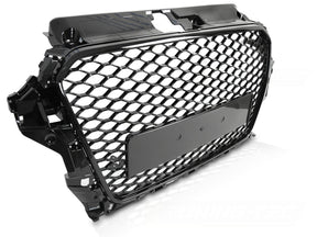 Sport Kühlergrill Audi A3 8V 2012-2016 Glanz Schwarz mit PDC Halter