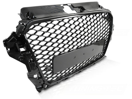 Sport Kühlergrill Audi A3 8V 2012-2016 Glanz Schwarz mit PDC Halter