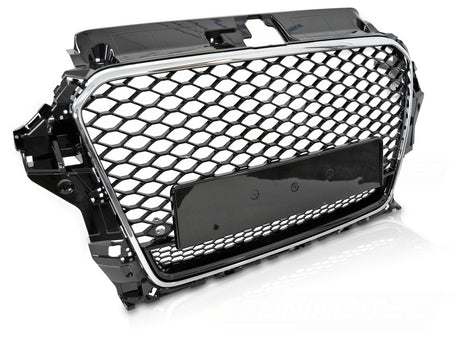 Sport Kühlergrill Audi A3 8V 2012-2016 Schwarz Glanz Chrom PDC Aufnahme