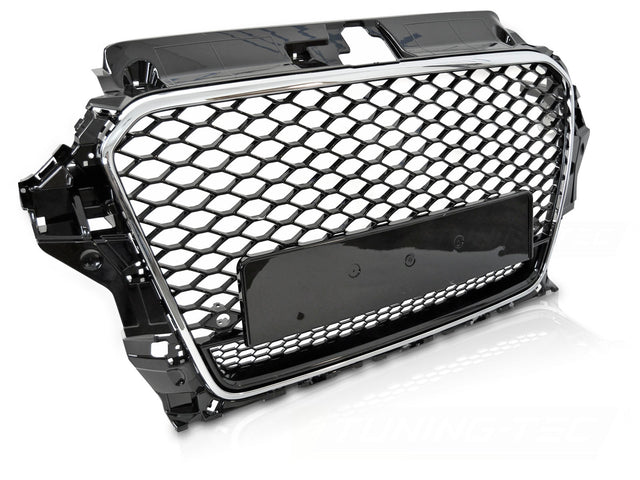 Sport Kühlergrill Audi A3 8V 2012-2016 Schwarz Glanz Chrom PDC Aufnahme