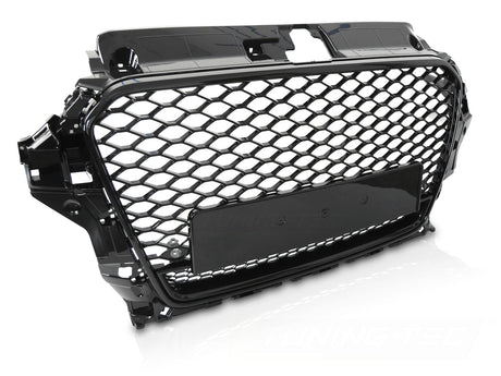 Sport Kühlergrill für Audi A3 8V 2012-2016 Glanz Schwarz mit PDC Halterung