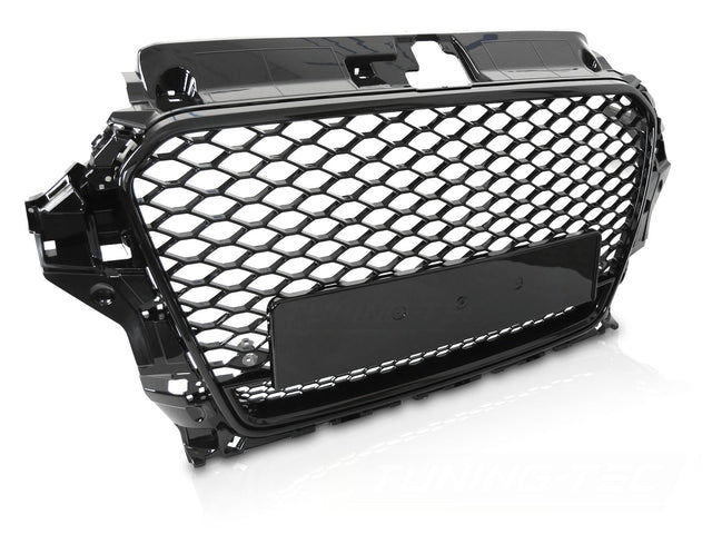 Sport Kühlergrill für Audi A3 8V 2012-2016 Glanz Schwarz mit PDC Halterung