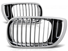 Sportgrill 09.01-03.05 chrom, Kühlergrill im Doppelsteg Design für Tuning für BMW E46