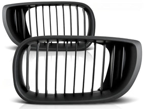 Schwarzer Sportgrill für BMW E46 09.01-03.05, Kühlergrill im Nieren-Design, Tuning Zubehör