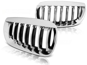 Chrom Sportgrill für BMW X3 E83 04-06, Kühlergrill im Gitterdesign