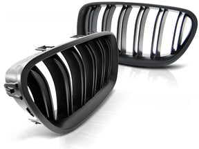 Sportgrill Nieren Gitter schwarz glänzend für Kühlergrill für BMW F10 F11