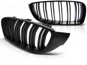Sport Kühlergrill Nieren Set schwarz Glanz für BMW 4er F32 F33 F36 Tuning Zubehör