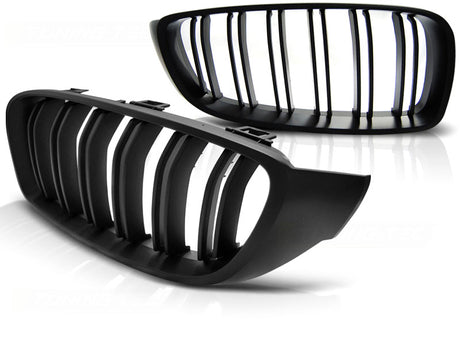 Sport Kühlergrill Nieren Set schwarz Glanz für BMW 4er F32 F33 F36 Tuning Zubehör