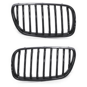 Hochglanz schwarzer Sport Frontgrill für BMW X3 E83 LCI 2006-2010 links rechts