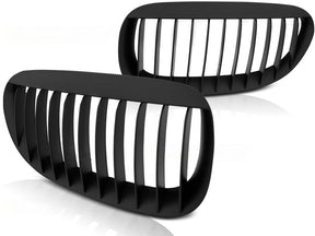 Sportgrill 02-10 schwarz glänzend, Paar, Kühlergrill für BMW E63 E64
