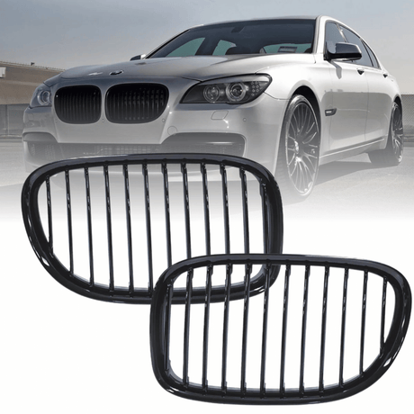 Sportgrill für BMW 7er F01 F02 F03 F04 2008-2015, schwarz glänzend, links und rechts