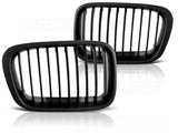 Schwarzes Frontgrill Set für BMW 3er E46 Limousine Touring Nieren Tuning Zubehör