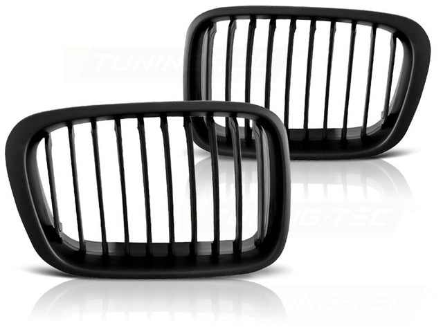 Schwarzes Frontgrill Set für BMW 3er E46 Limousine Touring Nieren Tuning Zubehör