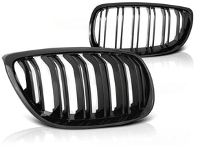 Sport Kühlergrill Doppelsteg Glanz Schwarz für BMW 3er E92 E93 Nieren
