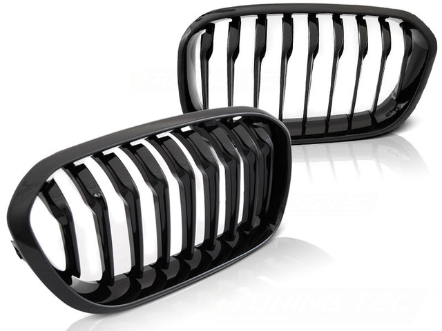 Sport Kühlergrill Nieren schwarz Glanz für BMW 1er F20 F21 LCI 2015-2018 Set