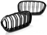 Glanzschwarzer Doppelsteg Frontgrill für BMW 1er F20 F21 LCI 2015-2018 Kühlergrill
