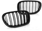 Nieren Kühlergrill Set Doppelsteg Glanz Schwarz 2009-2015 Tuning für BMW 7er F01