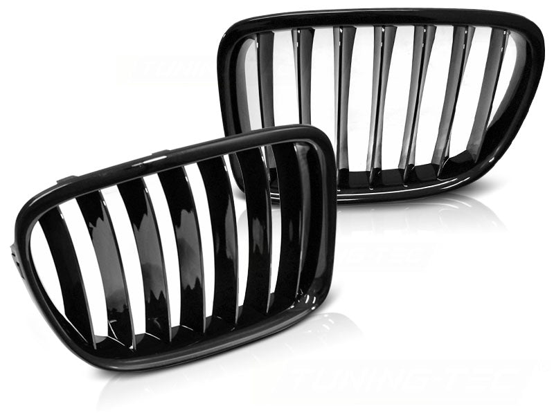 Glanzschwarzes Kühlergrill Set für BMW X1 E84 LCI 2012-2014, Frontgrill Tuning Zubehör