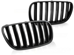 Frontgrill Nieren Set Schwarz Glanz, Tuning Zubehör für BMW X3 E83 LCI