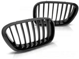 Sport Kühlergrill Set für BMW X5 E53 Nieren Glossy Schwarz Rahmen Tuning Zubehör