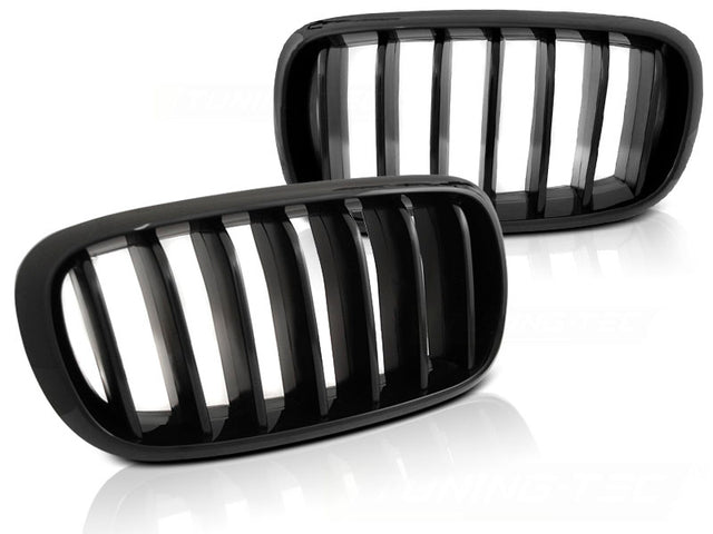 Sport Kühlergrill Set schwarz Glanz für BMW X5 F15 X6 F16, Frontgrill Tuning