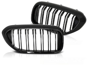 Sportgrill Frontgrill glanz schwarz für BMW 5er G30 G31 Set