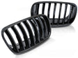 Schwarze Glanz Frontgrill Nieren Set für BMW X5 E70 X6 E71 2008-2014 Tuning Zubehör