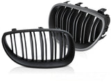 Sport Nieren Kühlergrill Doppelsteg schwarz Glanz für BMW 5er E60 E61 Tuning Zubehör