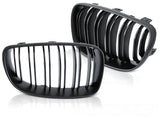 Sport Kühlergrill Set Doppelsteg schwarz für BMW 1er E81 E82 E87 E88 2007-2011