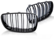 Sport Nieren Grill Set für BMW 1er E81 E82 E87 E88 2007-2011 Glossy Schwarz