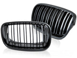 Sport Kühlergrill Doppelsteg für BMW X5 E70 X6 E71 2008-2014 Glossy Schwarz
