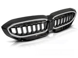 grill schwarz Glanz mit LED Beleuchtung Tuning für BMW 3er G20 G21 Kühler