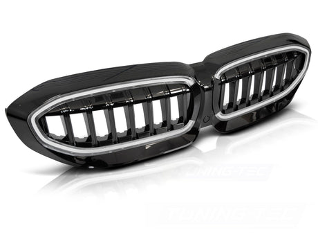 grill schwarz Glanz mit LED Beleuchtung Tuning für BMW 3er G20 G21 Kühler
