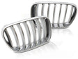 Chrom Titan Frontgrill Set für BMW X3 F25 2010-2014 Kühlergrill Nieren Tuning