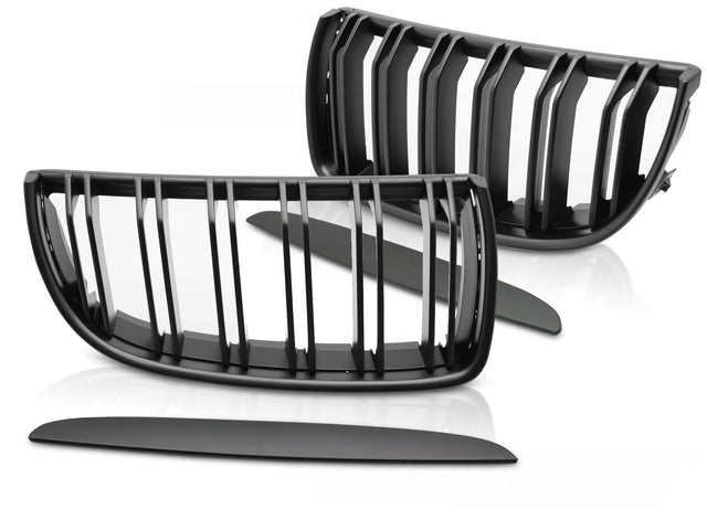Sport Frontgrill Nieren Set schwarz Glanz für BMW 3er E90 E91 2005-2008 CR-Tuning