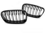 Sport Kühlergrill Nieren Doppelsteg schwarz Glanz für BMW 1er F20 F21 Tuning Zubehör