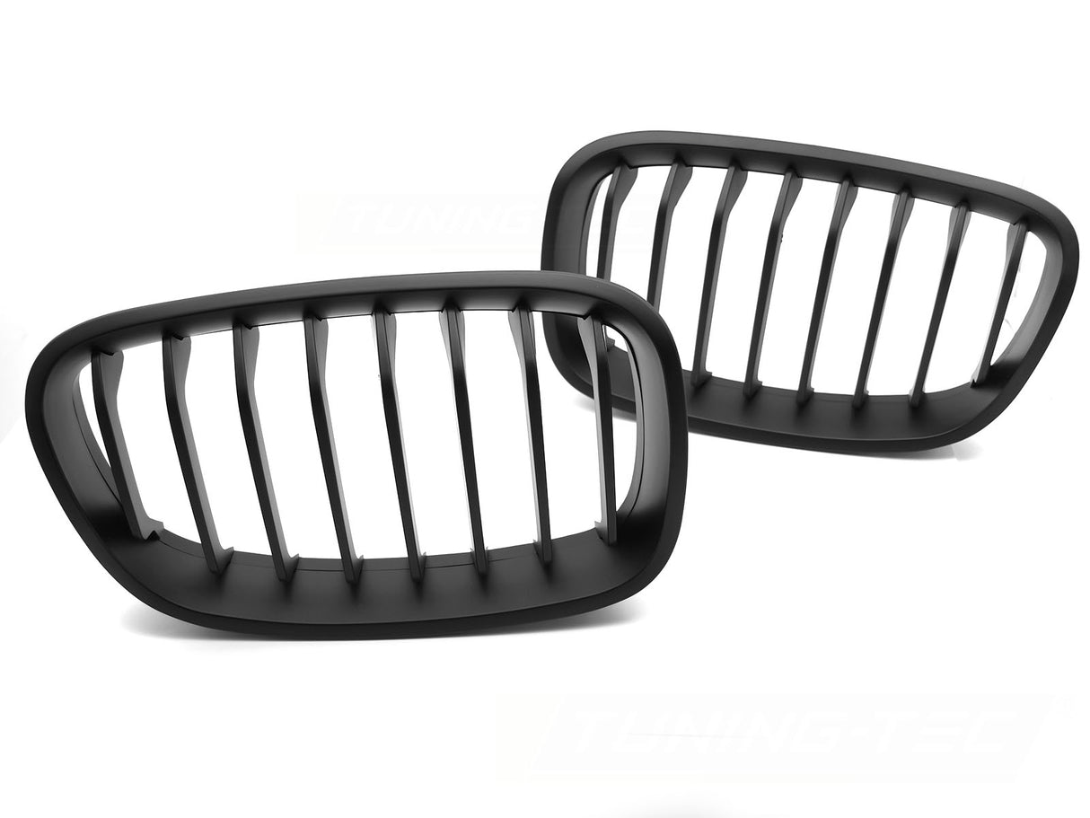 Sport Nieren Kühlergrill Set schwarz Glanz für BMW 1er F20 F21 2011-2014 Tuning