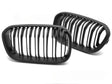 Sport Kühlergrill Doppelsteg Schwarz für BMW 1er F20 F21 LCI Nieren im Set
