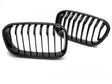 Sport Nieren Grill Set für BMW 1er F20 F21 LCI, glänzendes Schwarz, Front Kühlergrill