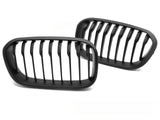 Schwarzes Sport Frontgrill Nieren Set für BMW 1er F20 F21 LCI 2015-2018 Tuning Zubehör