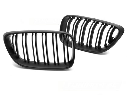Sport Kühlergrill Set für BMW 2er F22 F23 2013-2021 Doppelsteg schwarz Glanz