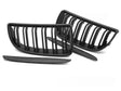 Schwarzes Sport Kühlergrill Set Doppelsteg für BMW E90 E91 2005-2008 Tuning Zubehör