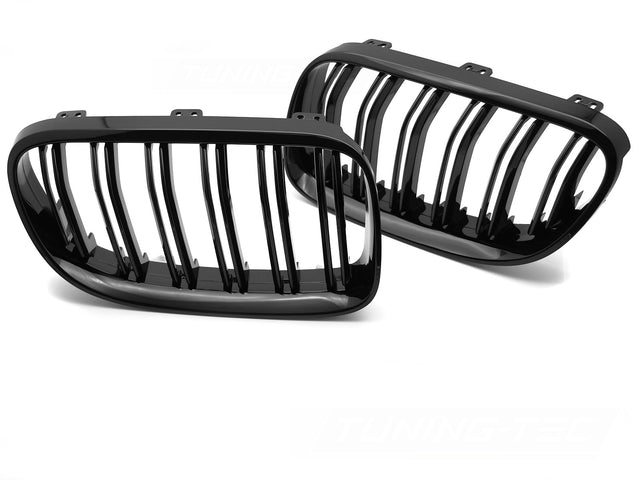 Sport Kühlergrill Set Doppelsteg schwarz Glanz für BMW E92 E93 LCI 2010-2013