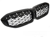 grill Set Chrom Schwarz 2019-2022 Diamond Optik mit Kamera für BMW G20 G21 Kühler