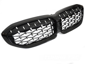 grill Set Chrom Schwarz 2019-2022 Diamond Optik mit Kamera für BMW G20 G21 Kühler