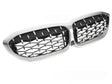 Diamond Grill Kühlergrill Silber Chrom für BMW 3er G20 G21 2019-2022 mit Kamera