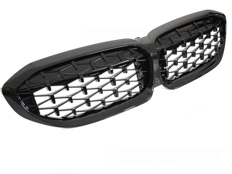 Diamond Kühlergrill schwarz für BMW 3er G20 G21 2019-2022 mit Kamera