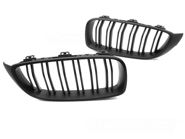 Sport Kühlergrill Doppelsteg Schwarz für BMW 4er F32 F33 F36 Nieren Tuning